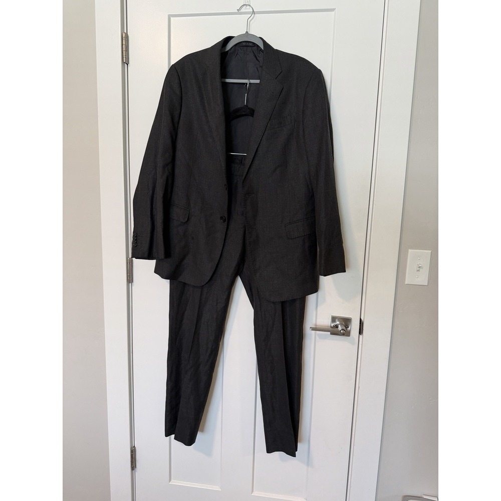Giorgio Armani Men's Grey Wool & Silk Two Piece Suit SOFT LINE Size 50R Gray